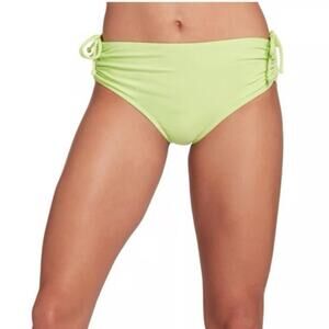 CALIA Women's Ruched Swim Bottoms medium Sharp Green